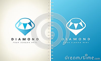 Diamond logo vector gemstone design Vector Illustration
